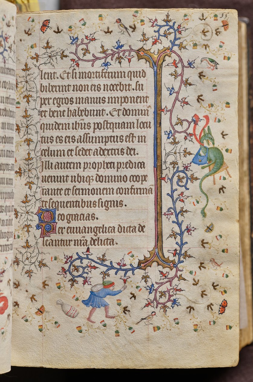 Timebog for Karl den Ædle, konge af Navarra (1361-1425): fol. 28r, Tekst af Master of the Brussels Initials and Associates