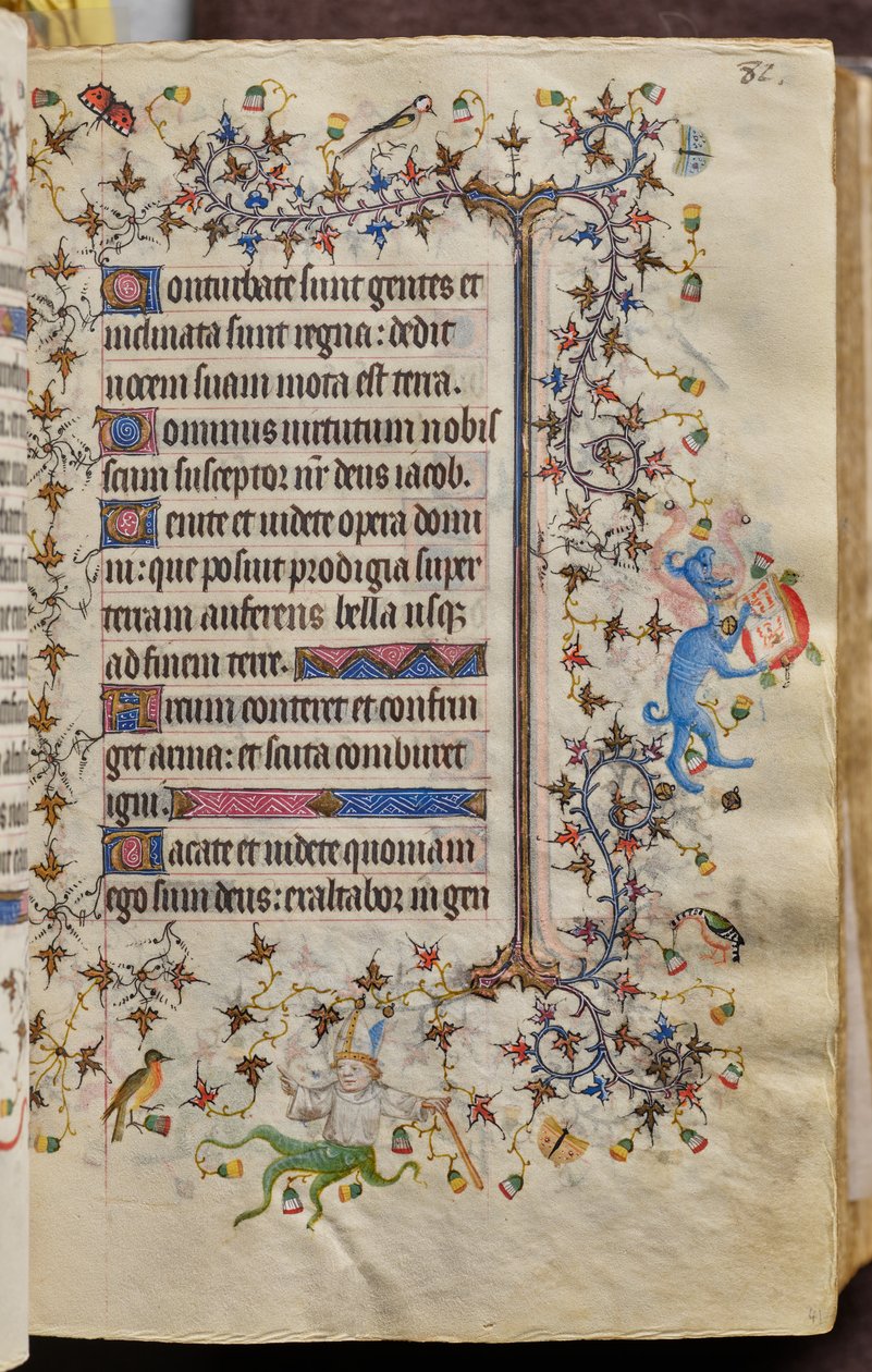 Timebog for Karl den Ædle, konge af Navarra (1361-1425): fol. 41r, Tekst af Master of the Brussels Initials and Associates