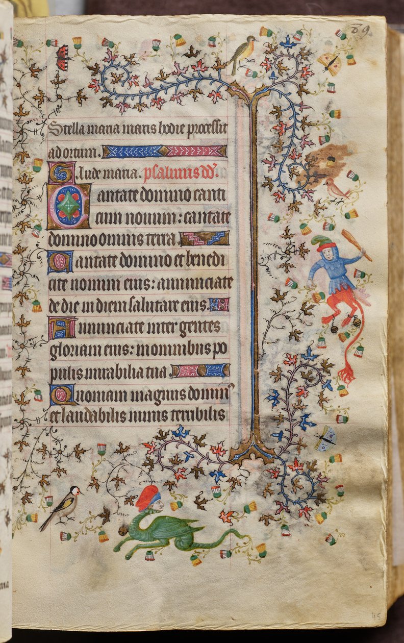 Timebog for Karl den Ædle, konge af Navarra (1361-1425): fol. 45r, Tekst af Master of the Brussels Initials and Associates