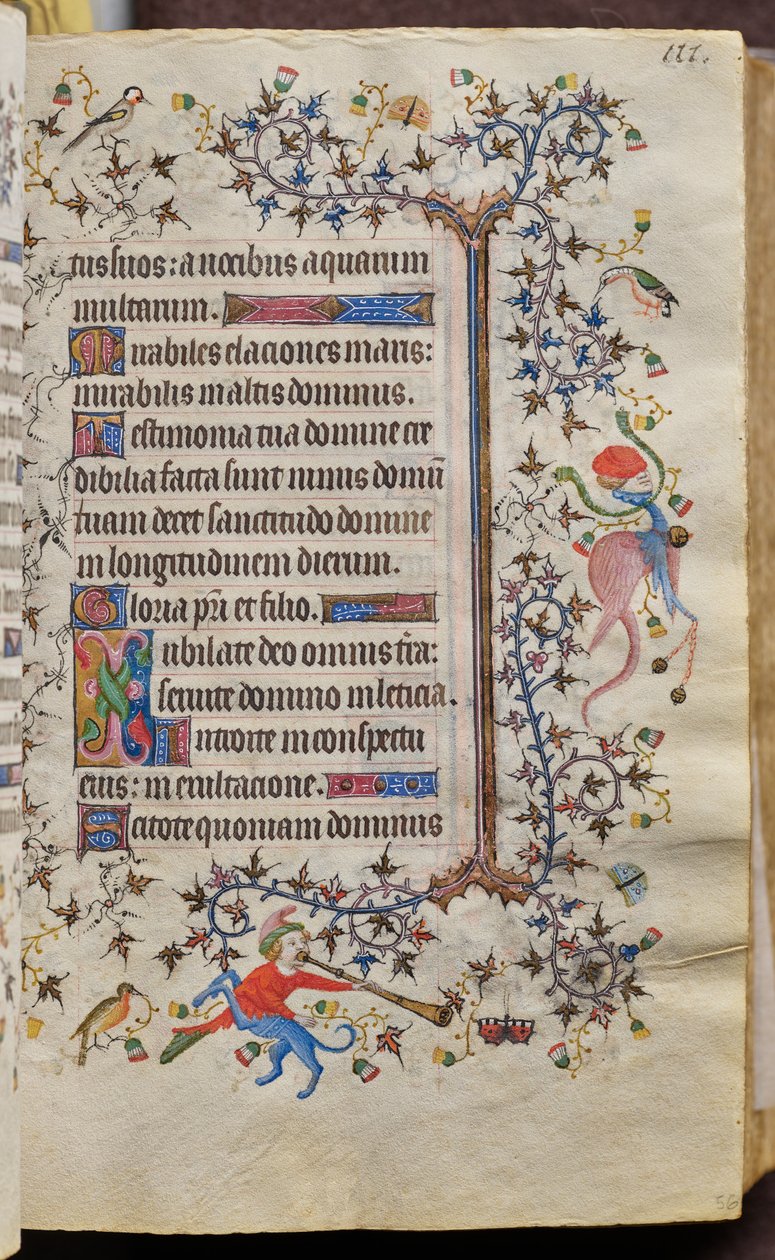 Timebog for Karl den Ædle, konge af Navarra (1361-1425): fol. 56r, Tekst af Master of the Brussels Initials and Associates