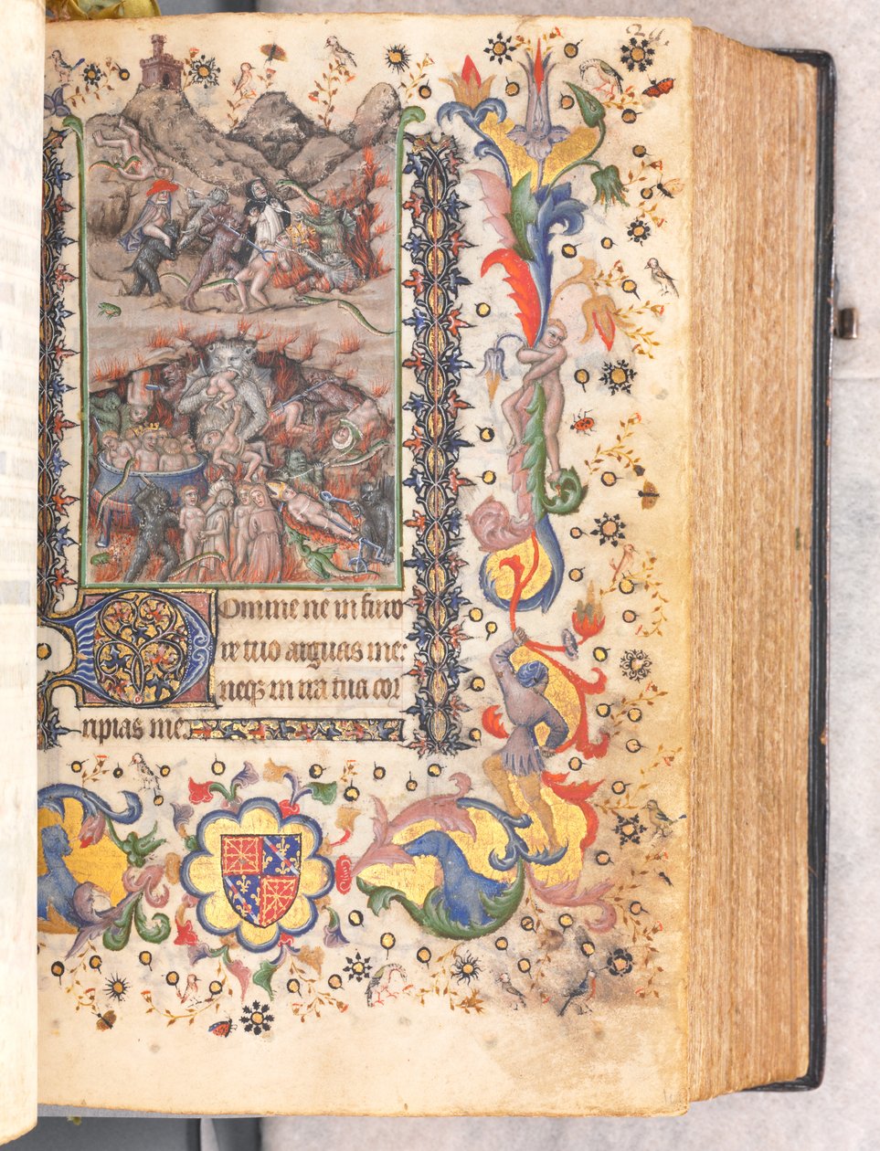 Timer for Karl den Adelige, konge af Navarra 1361-1425: fol. 106r, sidste dom, ca. 1405. af Master of the Brussels Initials and Associates