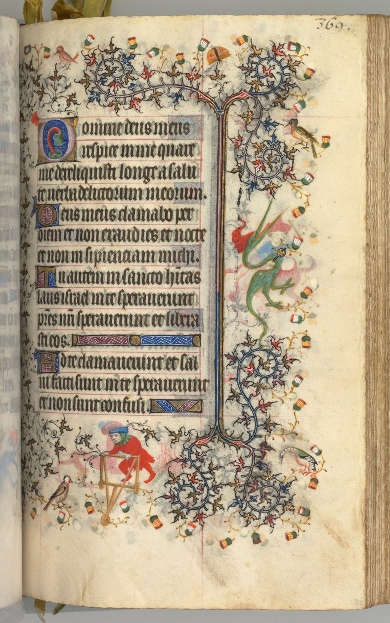 Timer for Karl den Adelige, konge af Navarra 1361-1425: fol. 180r, Tekst, ca. 1405. af Master of the Brussels Initials and Associates