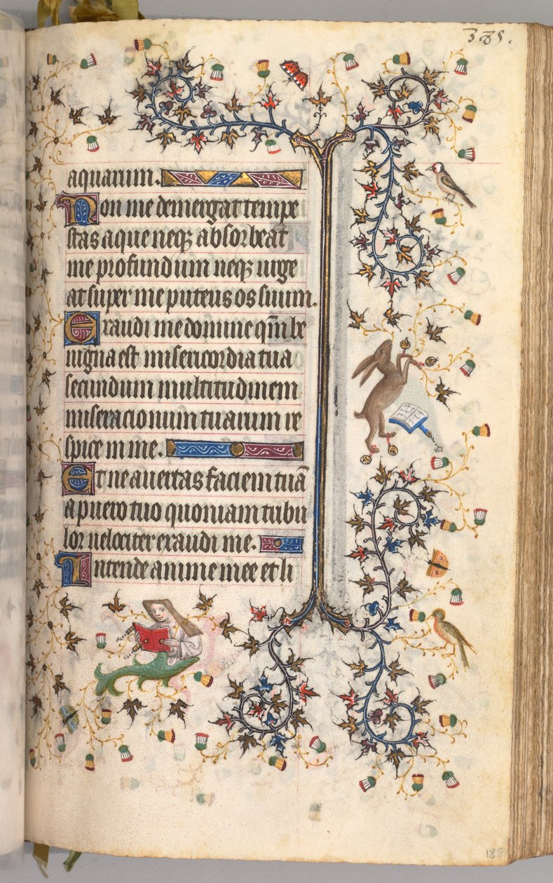 Timer for Karl den Adelige, konge af Navarra 1361-1425: fol. 188r, Tekst, ca. 1405. af Master of the Brussels Initials and Associates