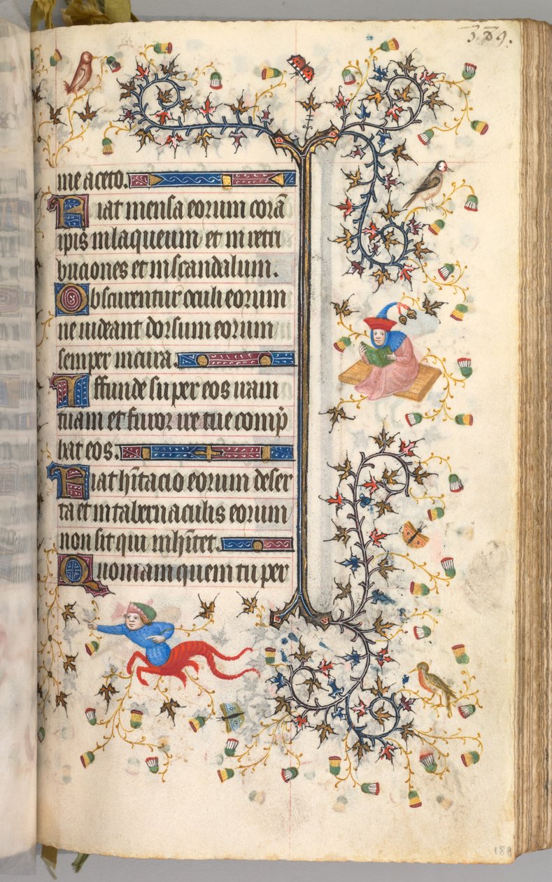 Timer for Karl den Adelige, konge af Navarra 1361-1425: fol. 189r, Tekst, ca. 1405. af Master of the Brussels Initials and Associates