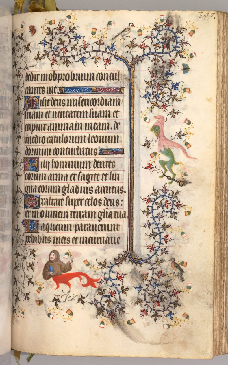 Timer for Karl den Adelige, konge af Navarra 1361-1425: fol. 193r, Tekst, ca. 1405. af Master of the Brussels Initials and Associates