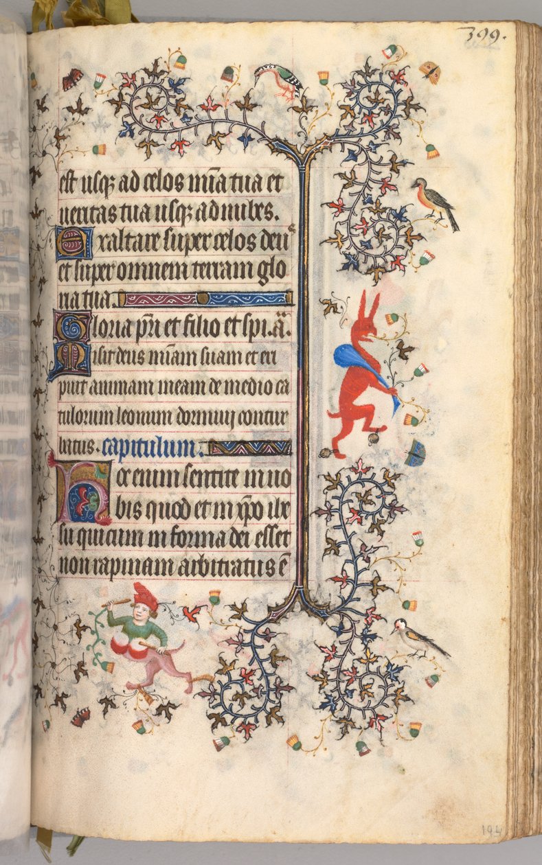 Timer for Karl den Adelige, konge af Navarra 1361-1425: fol. 194r, Tekst, ca. 1405. af Master of the Brussels Initials and Associates