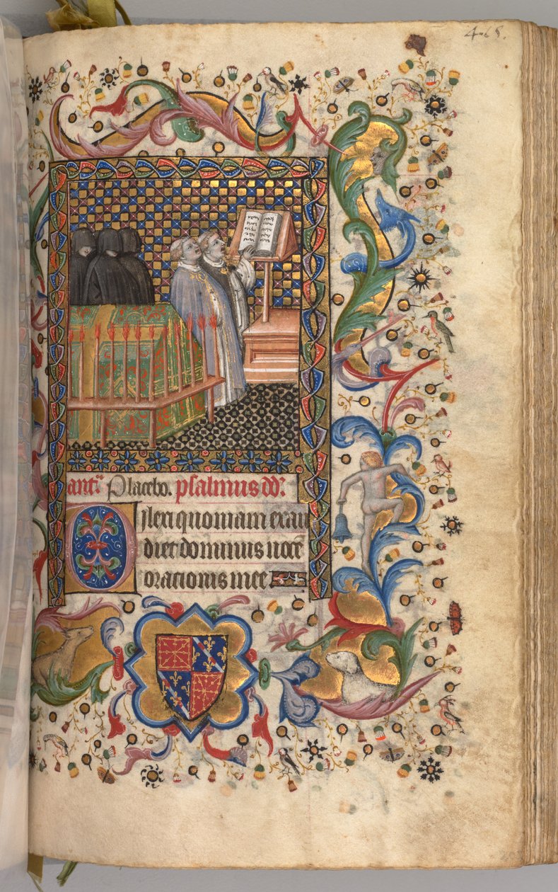 Timer for Karl den Adelige, konge af Navarra 1361-1425: fol. 202r, De dødes kontor, ca. 1405. af Master of the Brussels Initials and Associates