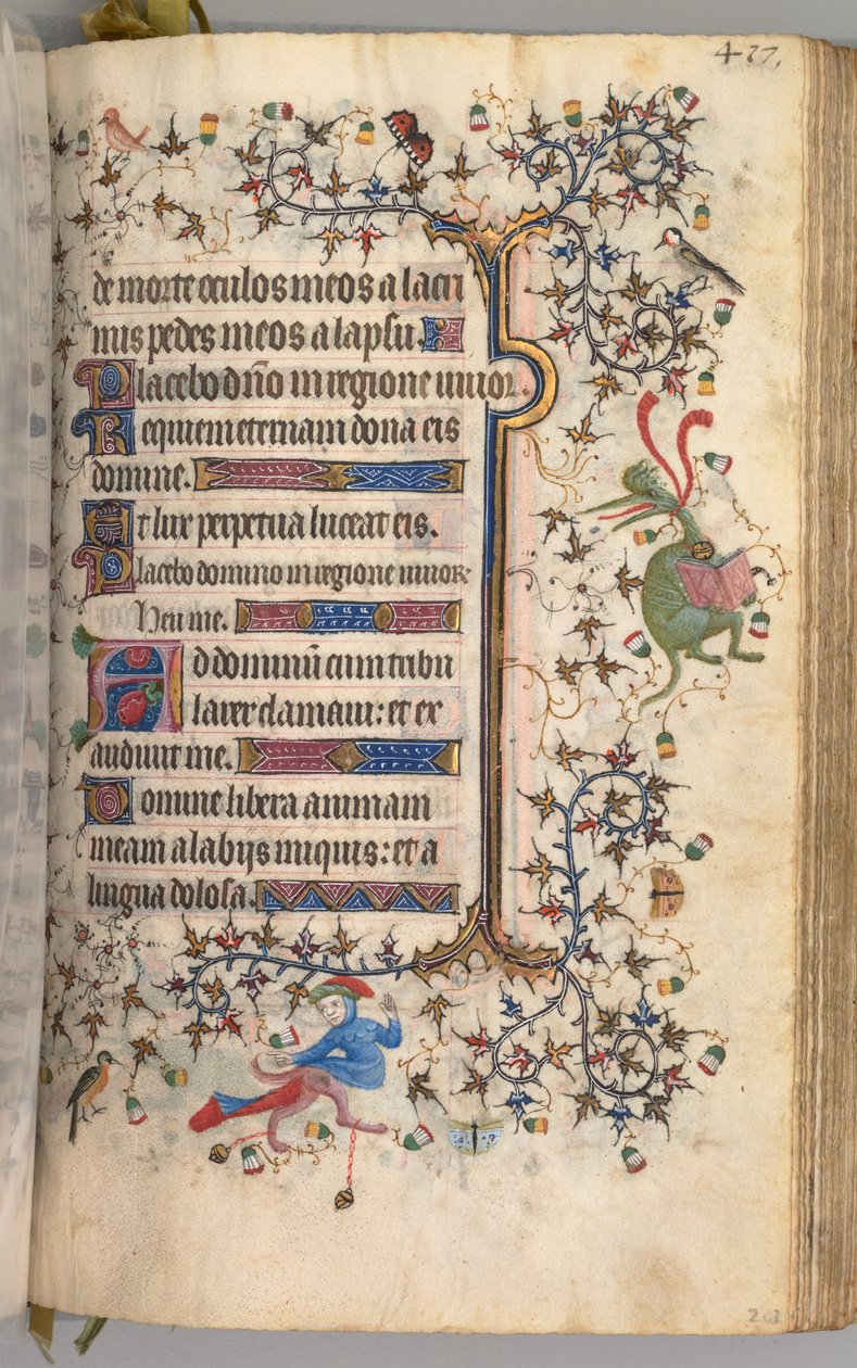 Timer for Karl den Adelige, konge af Navarra 1361-1425: fol. 203r, Tekst, ca. 1405. af Master of the Brussels Initials and Associates