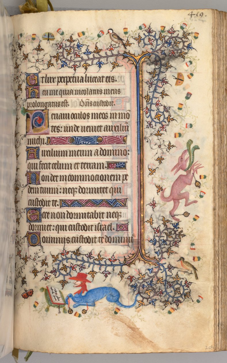 Timer for Karl den Adelige, konge af Navarra 1361-1425: fol. 204r, Tekst, ca. 1405. af Master of the Brussels Initials and Associates