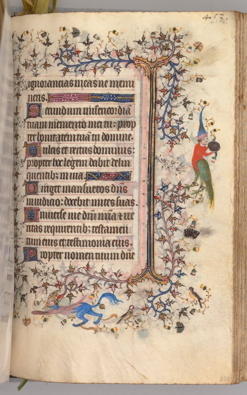 Timer for Karl den Adelige, konge af Navarra 1361-1425: fol. 221r, Tekst, ca. 1405. af Master of the Brussels Initials and Associates