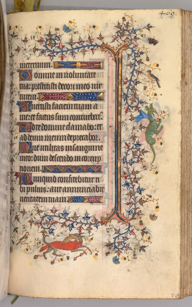 Timer for Karl den Adelige, konge af Navarra 1361-1425: fol. 229r, Tekst, ca. 1405. af Master of the Brussels Initials and Associates