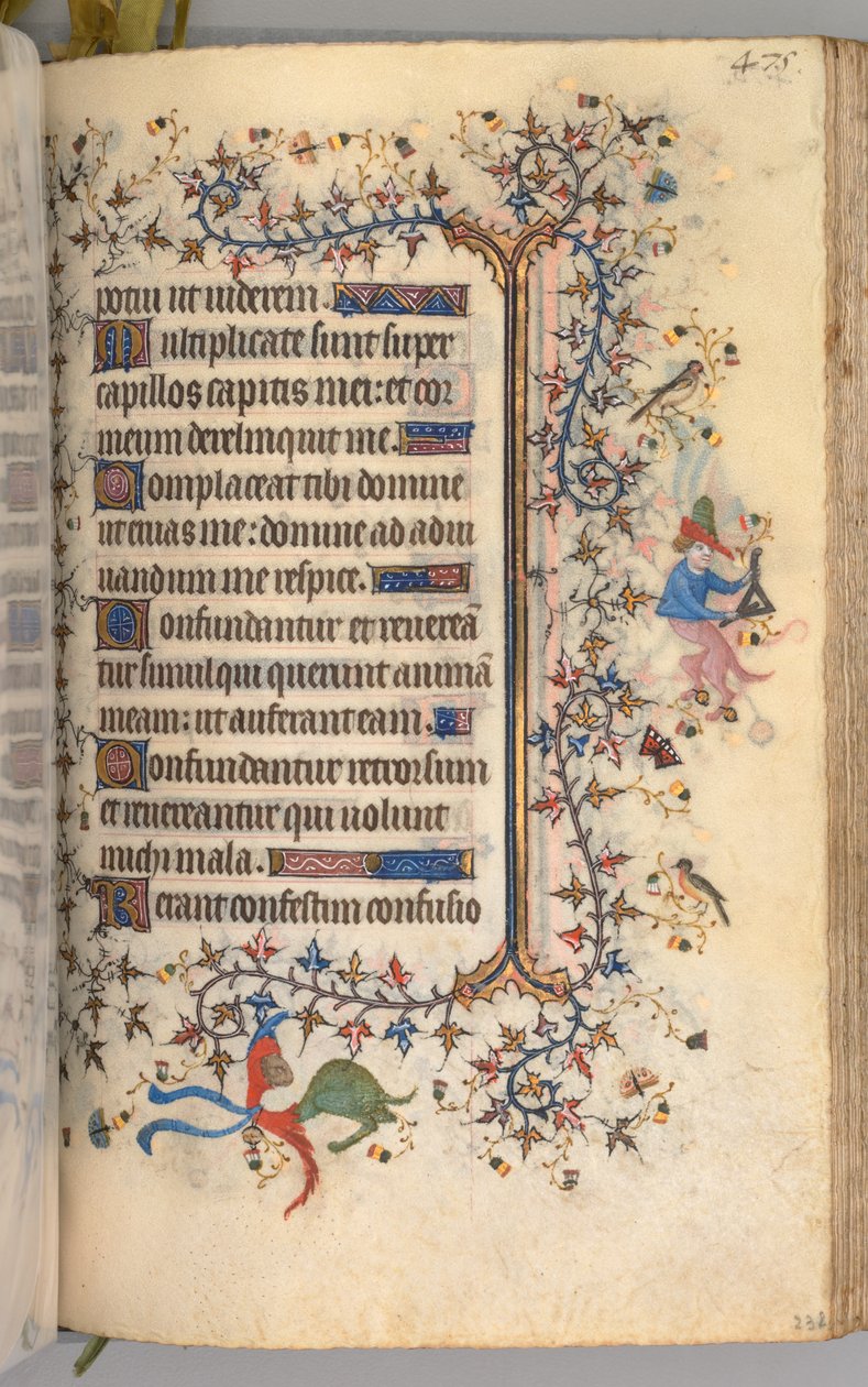 Timer for Karl den Adelige, konge af Navarra 1361-1425: fol. 232r, Tekst, ca. 1405. af Master of the Brussels Initials and Associates