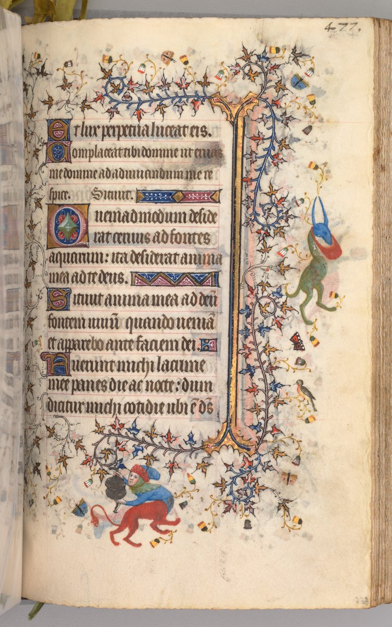 Timer for Karl den Adelige, konge af Navarra 1361-1425: fol. 233r, Tekst, ca. 1405. af Master of the Brussels Initials and Associates