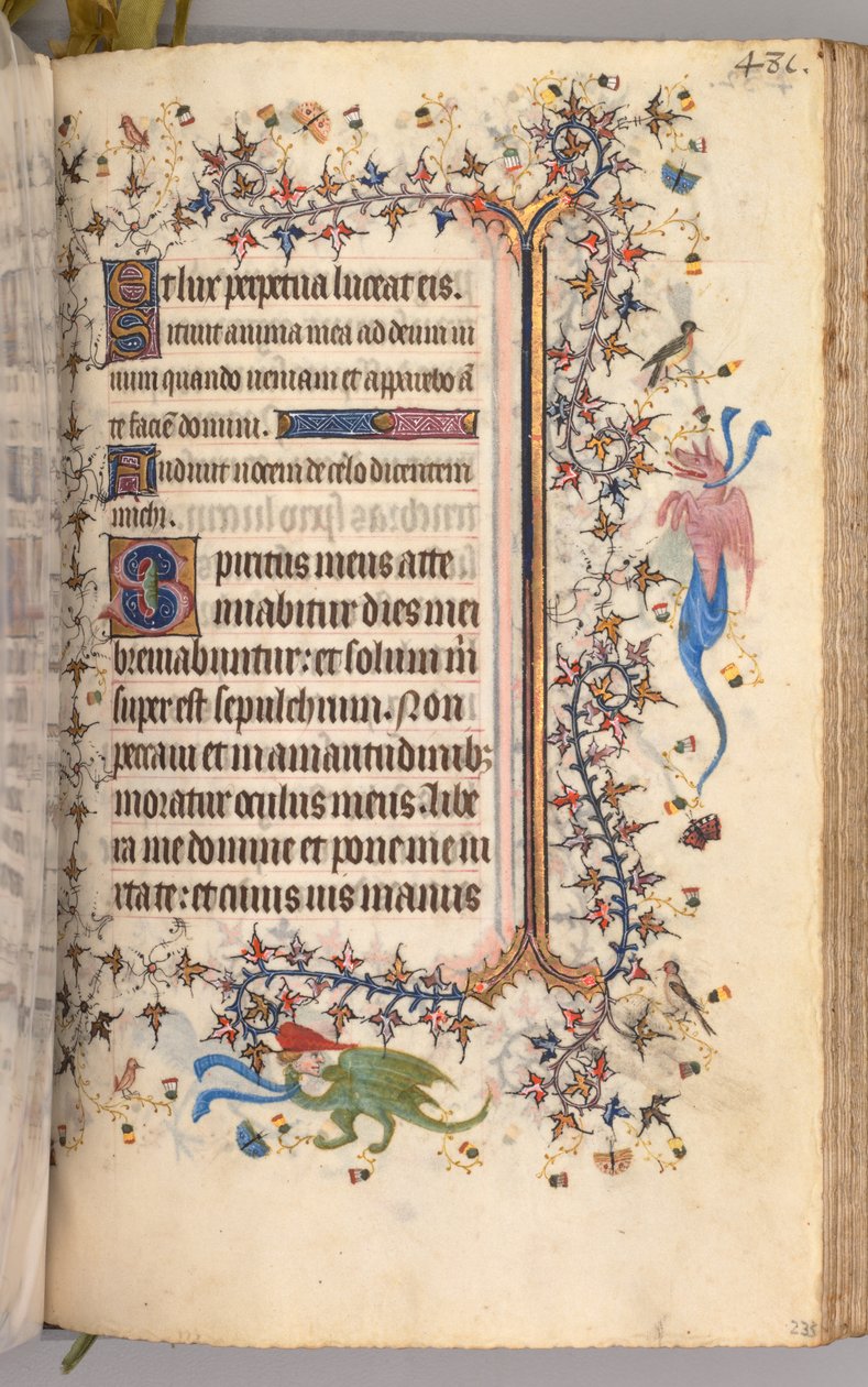 Timer for Karl den Adelige, konge af Navarra 1361-1425: fol. 234r, Tekst, ca. 1405. af Master of the Brussels Initials and Associates