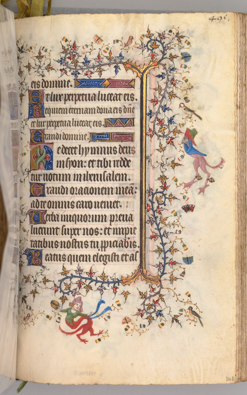 Timer for Karl den Adelige, konge af Navarra 1361-1425: fol. 242r, Tekst, ca. 1405. af Master of the Brussels Initials and Associates