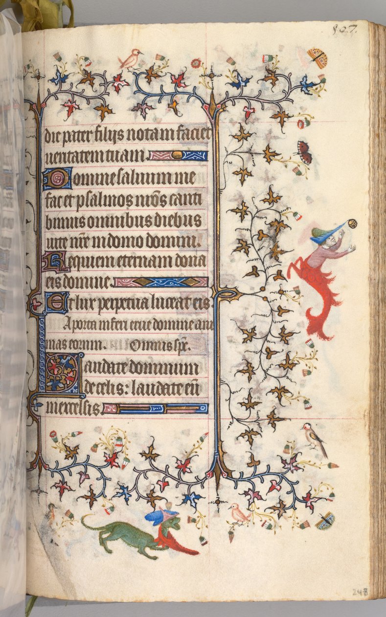 Timer for Karl den Adelige, konge af Navarra 1361-1425: fol. 248r, Tekst, ca. 1405. af Master of the Brussels Initials and Associates