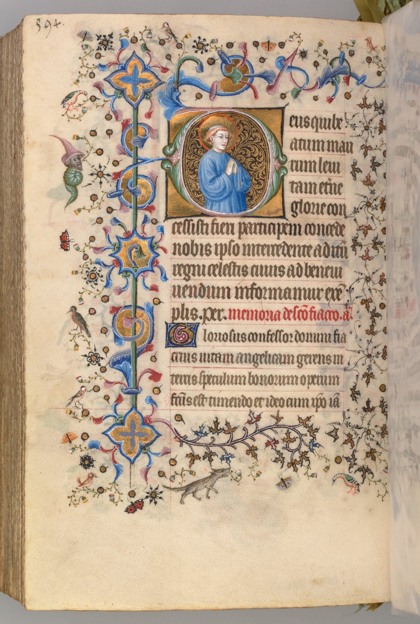 Timer for Karl den Adelige, konge af Navarra 1361-1425, fol. 291v, Tekst, ca. 1405. af Master of the Brussels Initials and Associates