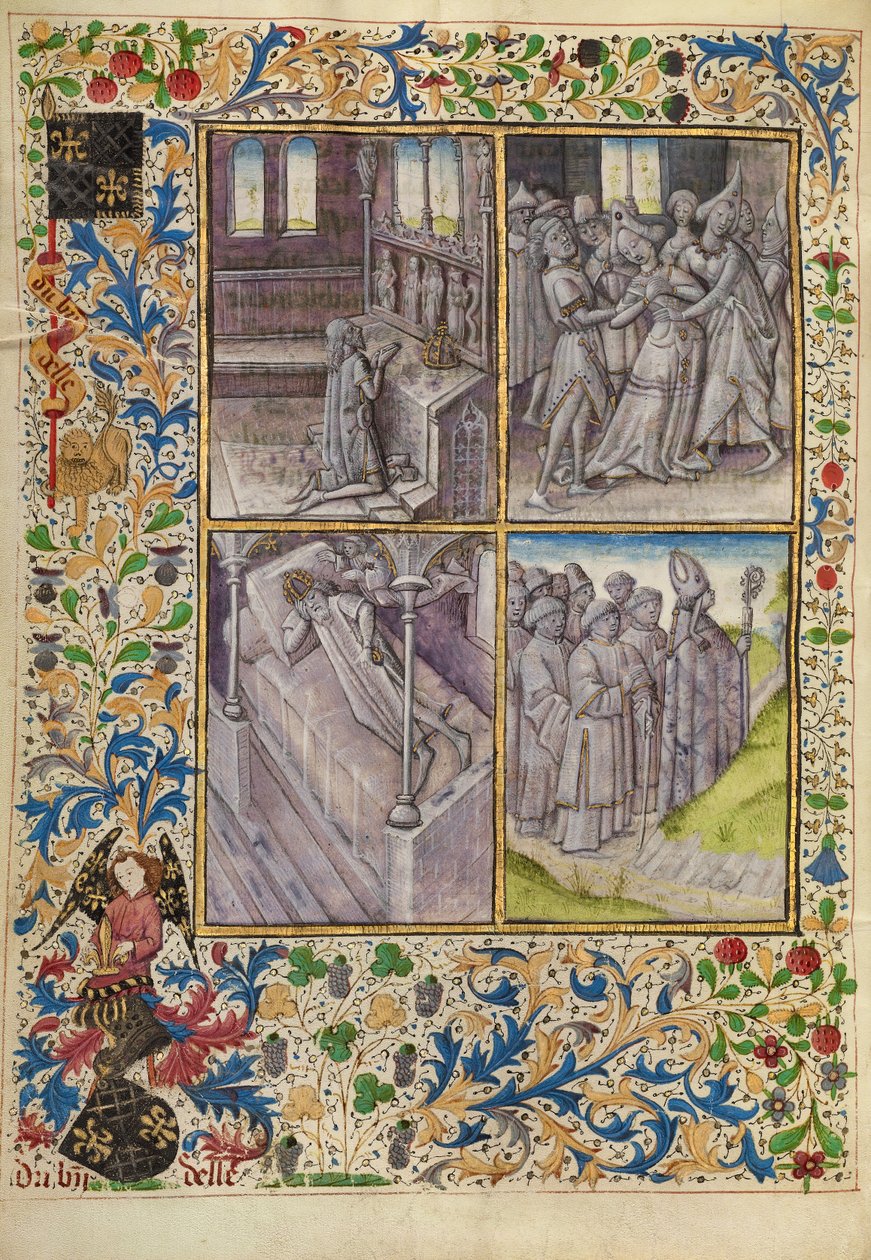 Kejser Konstantin beder i en kirke; Sophia plages af onde ånder; gennem en drøm beordrer Gud Konstantin til at finde Antonius