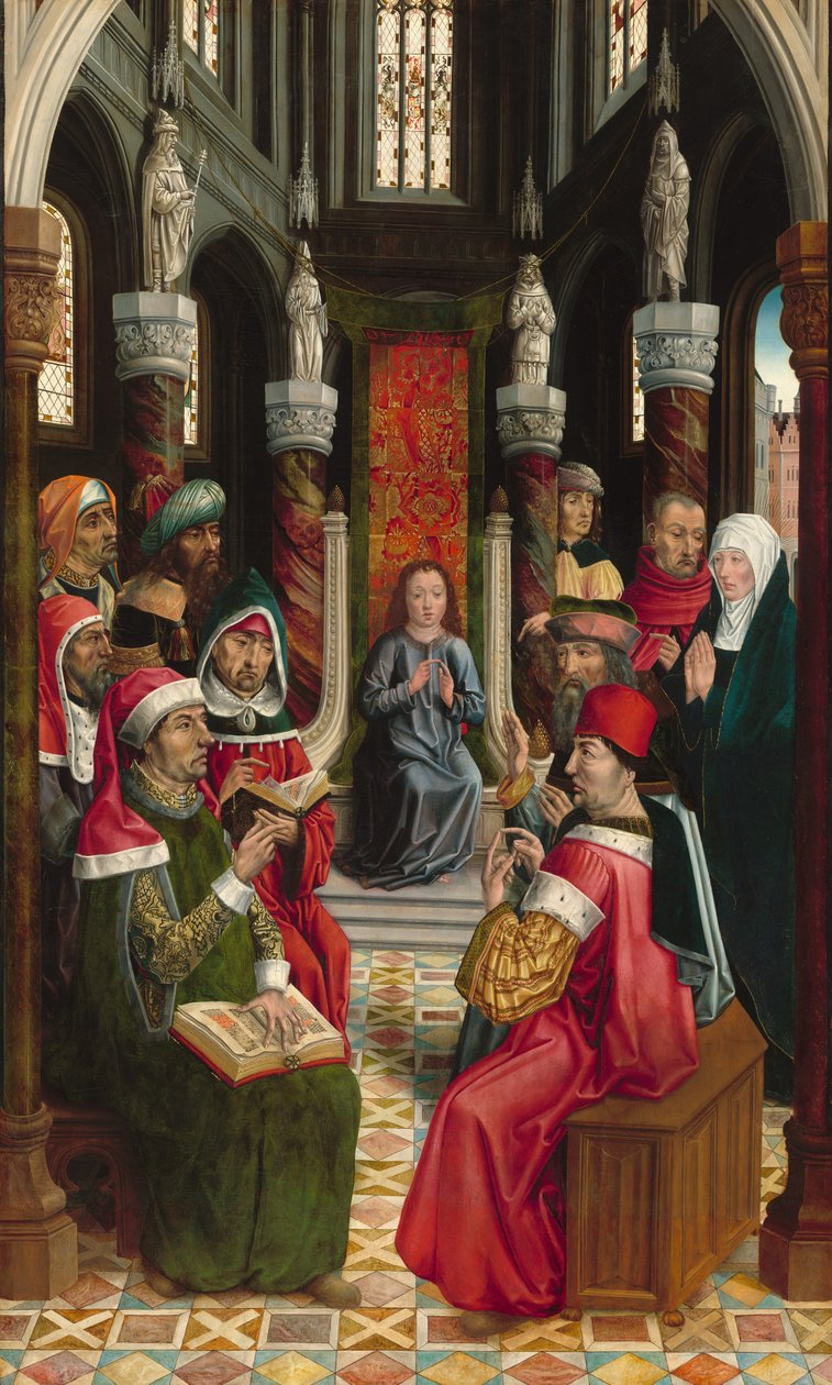 Kristus blandt lægerne af Master of the Catholic Kings