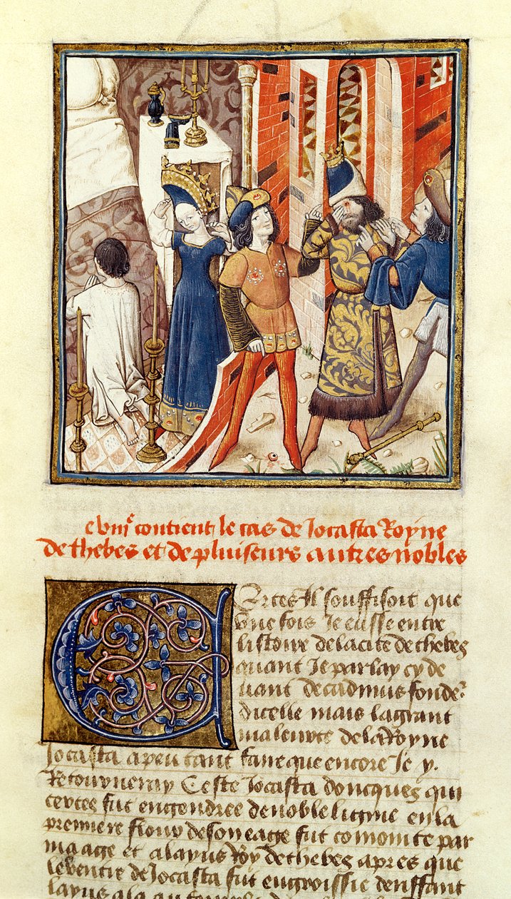 Ms 622 fol.12 Jocasta, dronning af Theben, fra 
