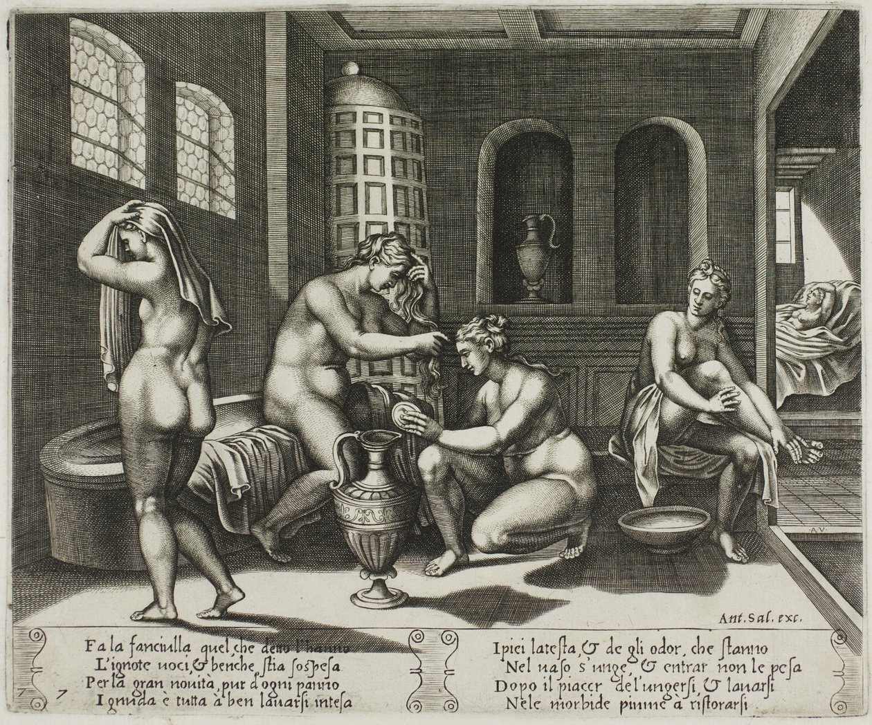 En hvid fugl fortæller Venus om Amors sygdom af Master of the Die