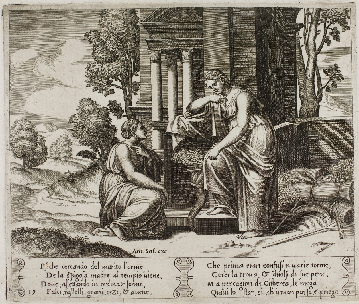 Ceres nægter enhver hjælp til Psyche af Master of the Die