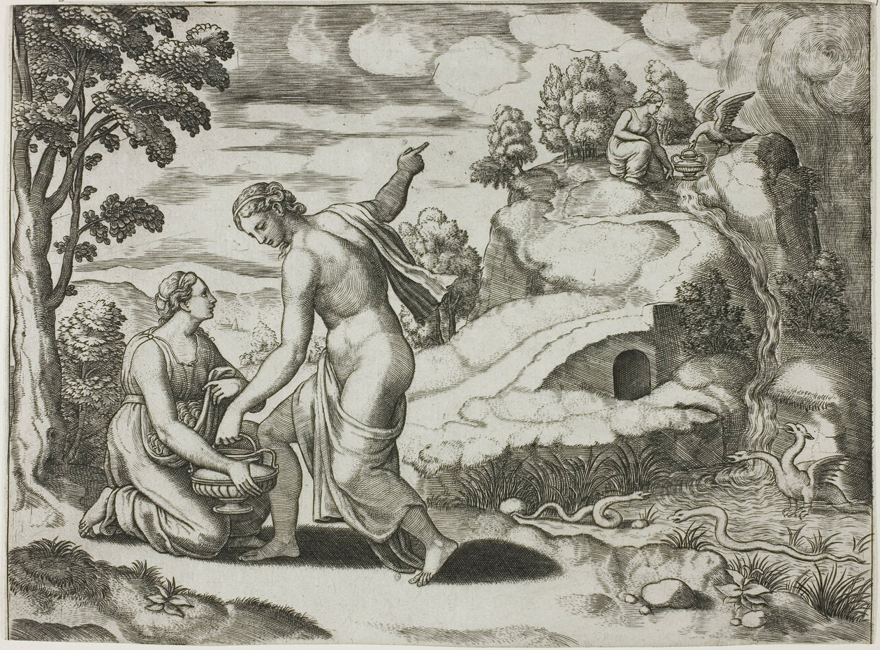 Isoleret emne fra historien om Psyche af Master of the Die