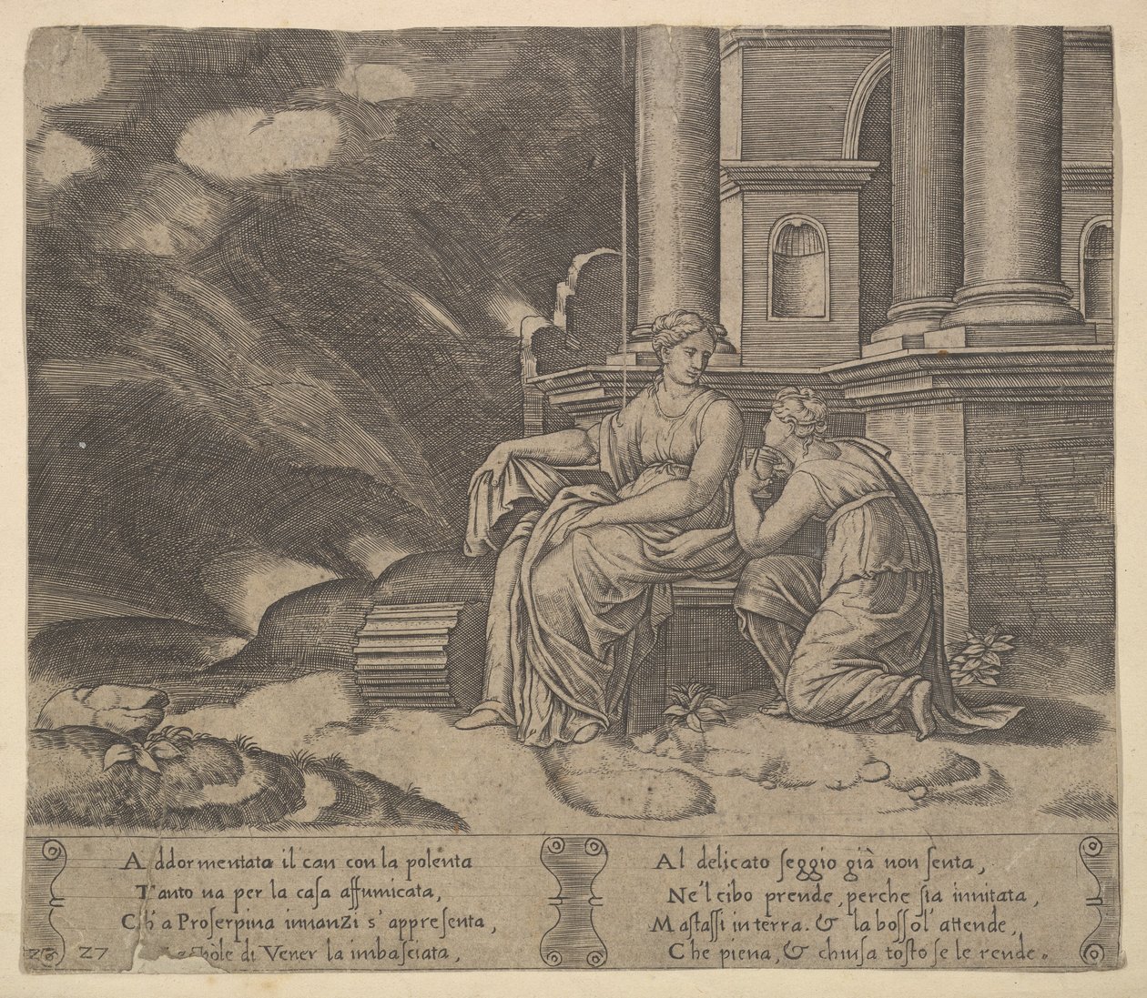 Tavle 27: Proserpina giver Psyche æsken med skønhed, fra 