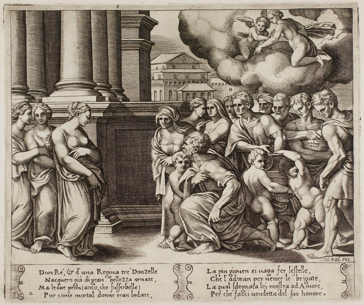 De mennesker, der giver Psyche guddommelig ære af Master of the Die