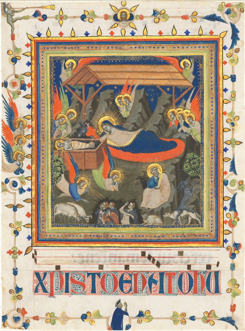 Fødselen med Bebudelsen til Hyrderne af Master of the Dominican Effigies