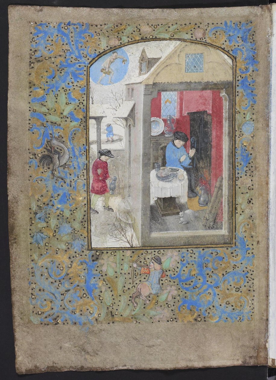 Dresden Bønnebog, januar måned af Master of the Dresden Prayer Book