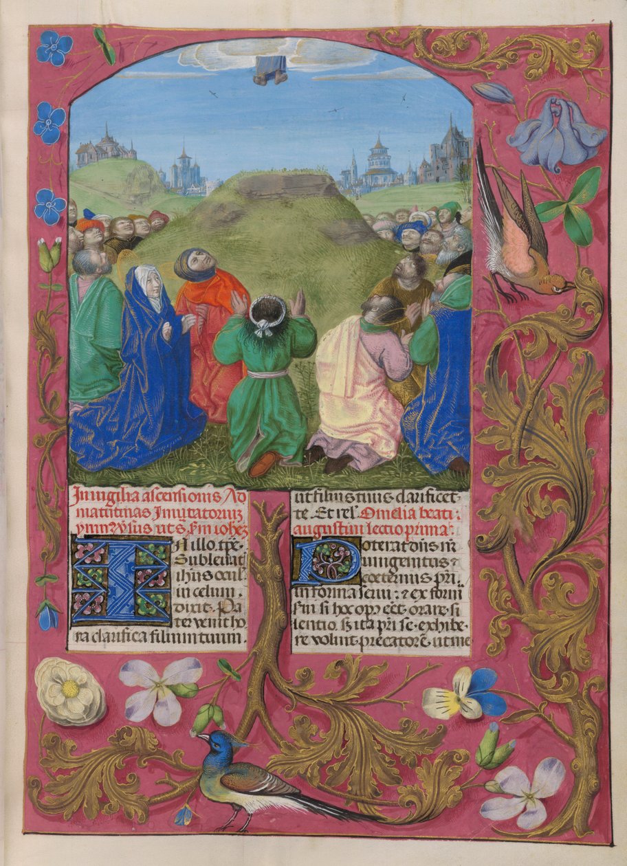 Temporale (2. portion: fra påskedag til søndag før advent), . Kristi himmelfartsdag (Kristi himmelfartsdag). af Master of the Dresden Prayer Books
