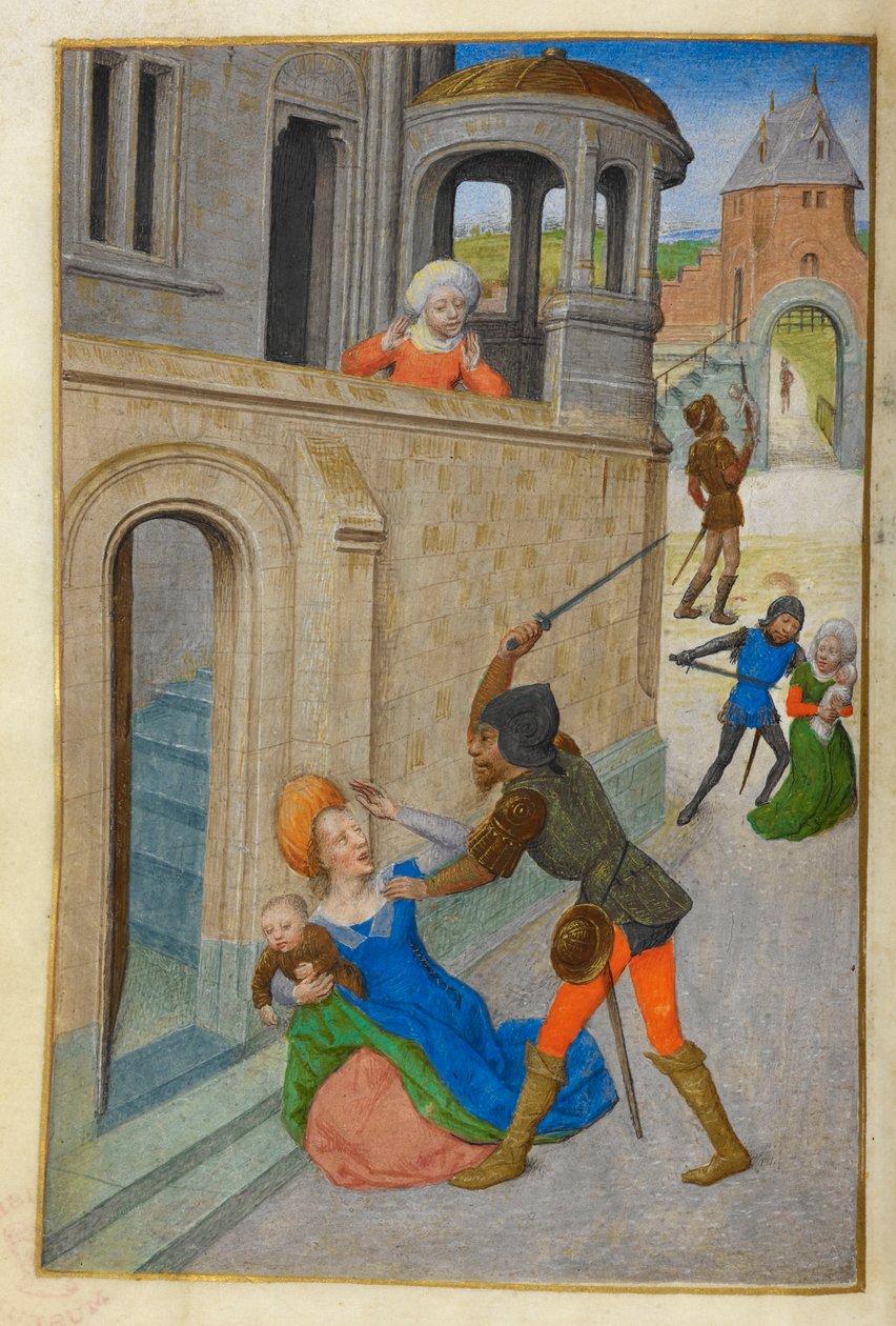 Massakren på de uskyldige. af Master of the Dresden Prayer Books