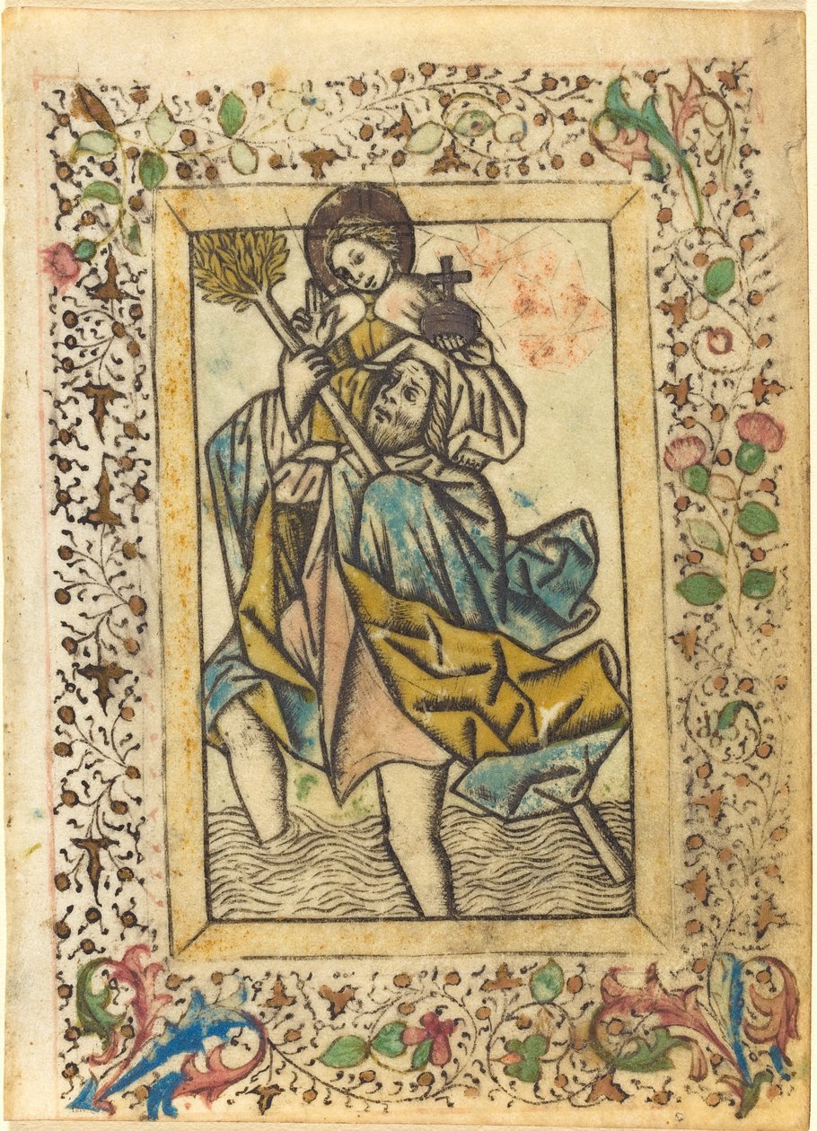Sankt Christopher af Master of the Dutuit Mount of Olives