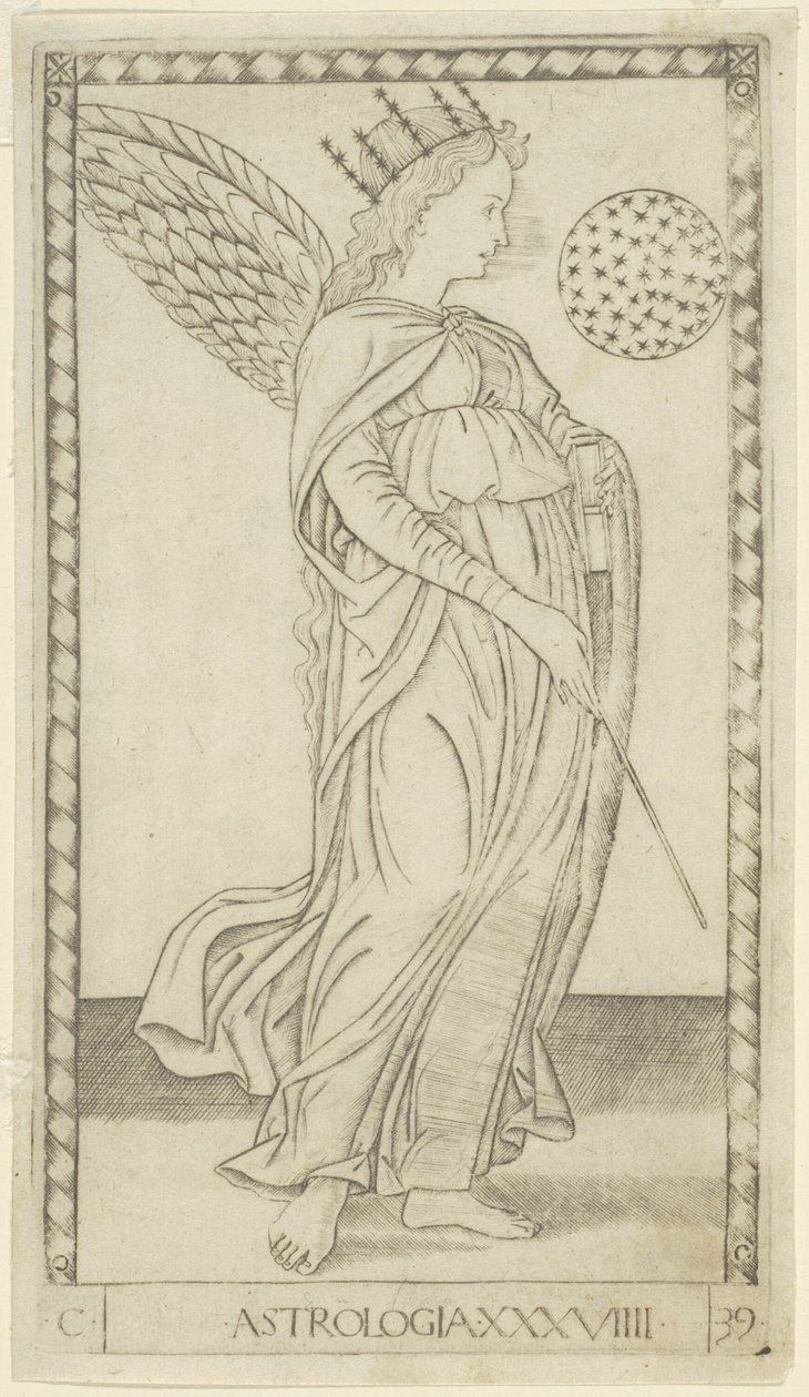Astrologi, plade 29 fra Arts and Sciences af Master of the E Series Tarocchi