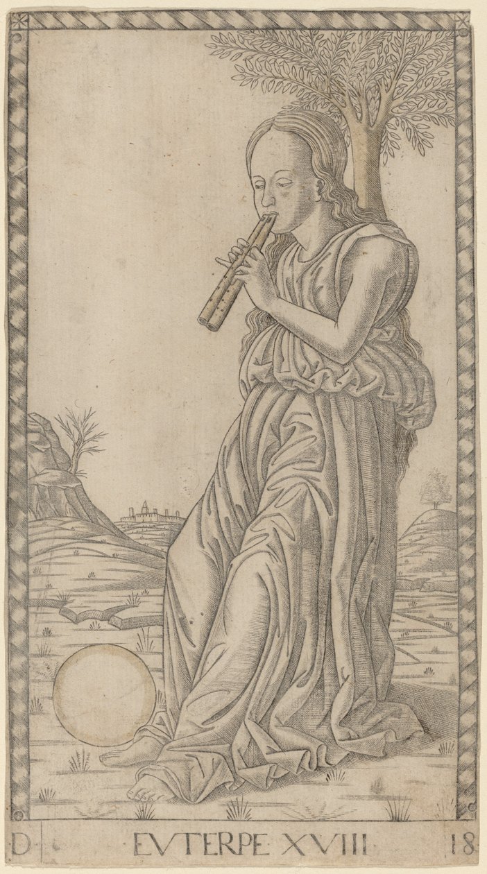 Euterpe af Master of the E Series Tarocchi
