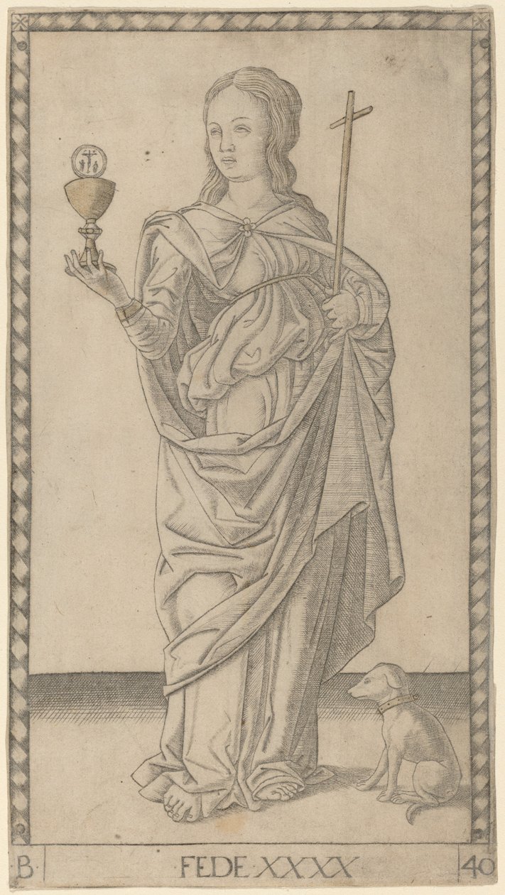 Fede (tro) af Master of the E Series Tarocchi