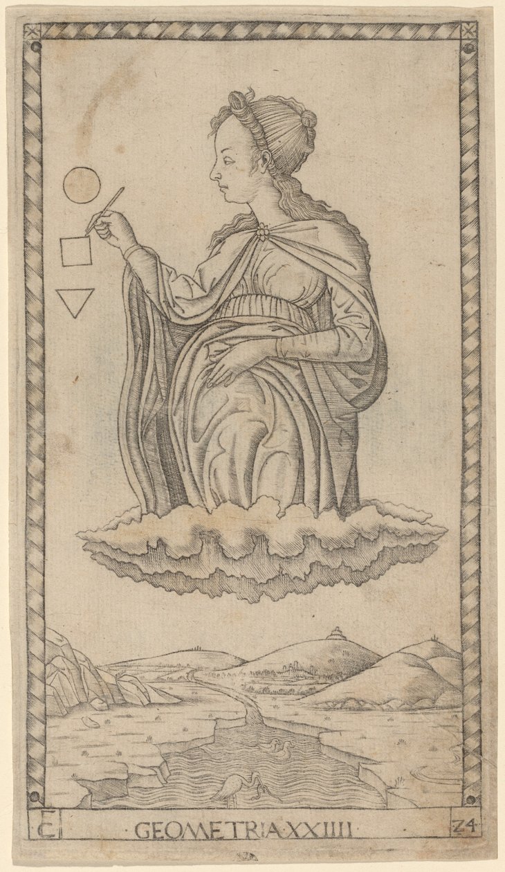 Geometri (geometri) af Master of the E Series Tarocchi