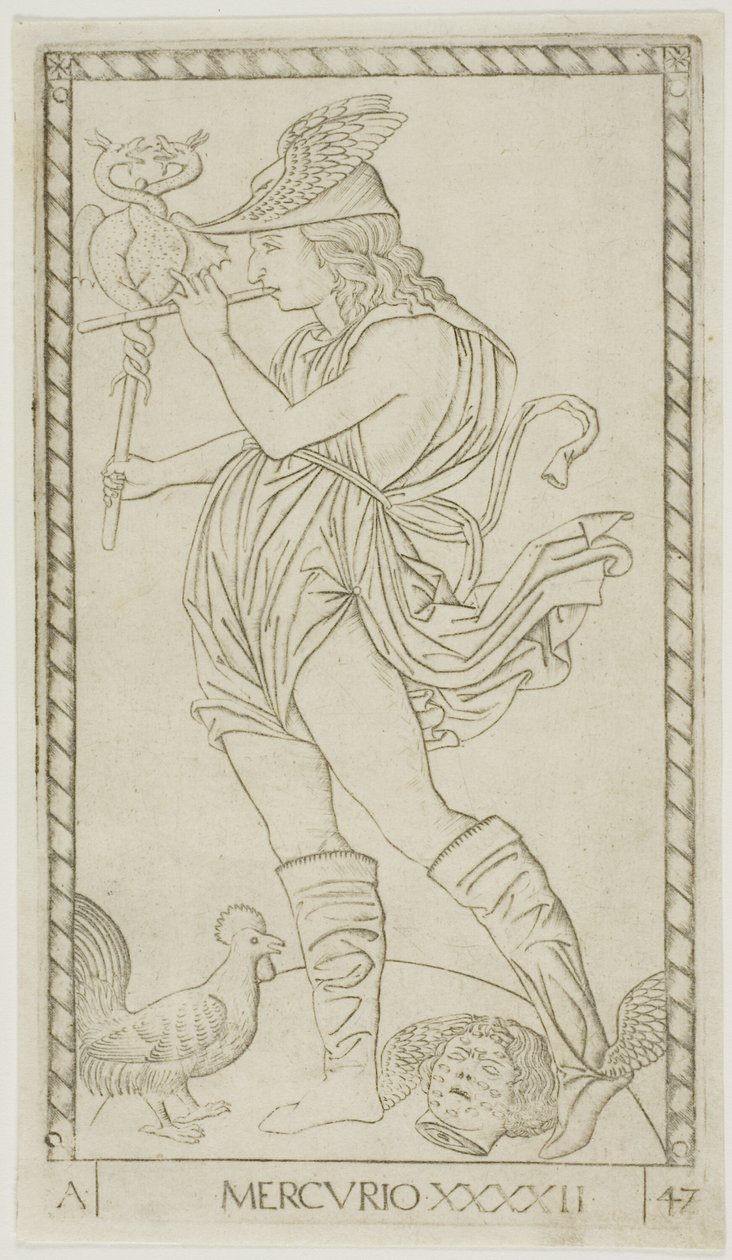 Mercury, plade 42 fra Planets and Spheres af Master of the E Series Tarocchi