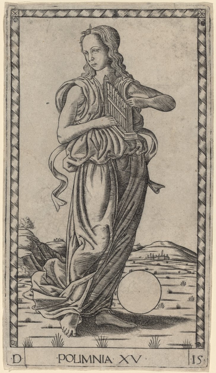 Polimnia (Polyhymnia) af Master of the E Series Tarocchi