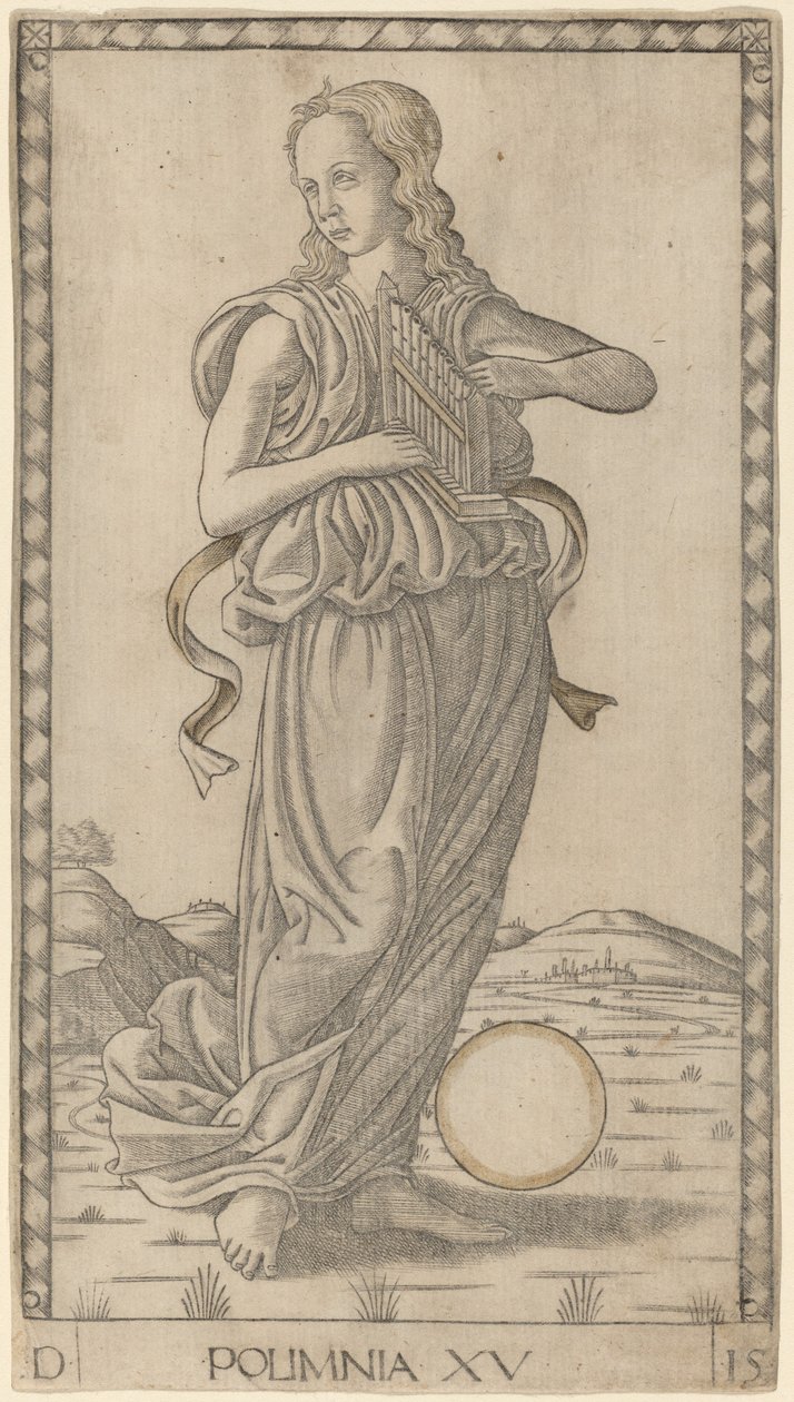 Polimnia (Polyhymnia) af Master of the E Series Tarocchi