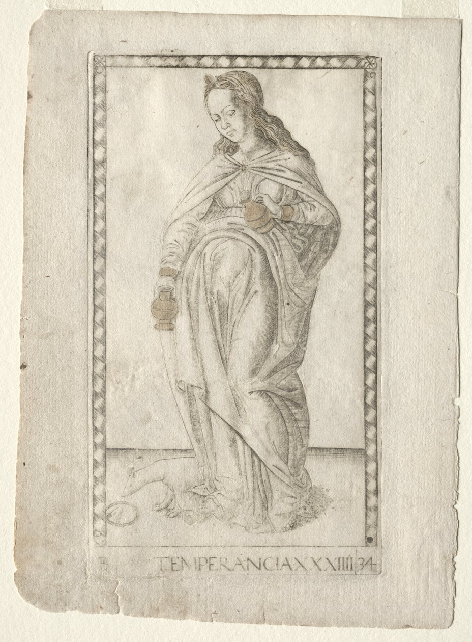 Temperance (fra Tarocchi, serie B: Cosmic Principles and Virtues, #34) af Master of the E Series Tarocchi