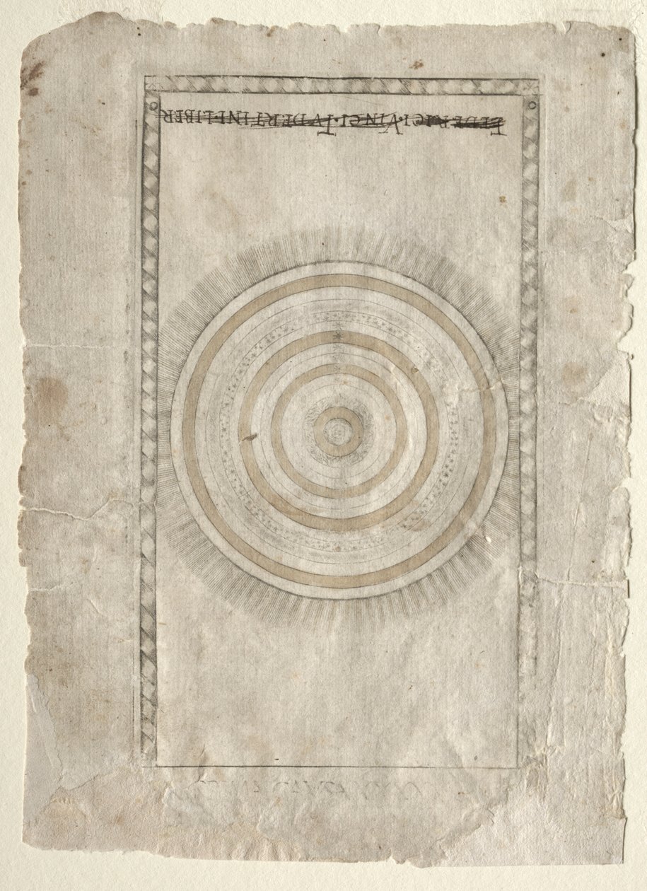 The Empyrean Sphere fra Tarocchi, serie A..., før 1467. af Master of the E Series Tarocchi