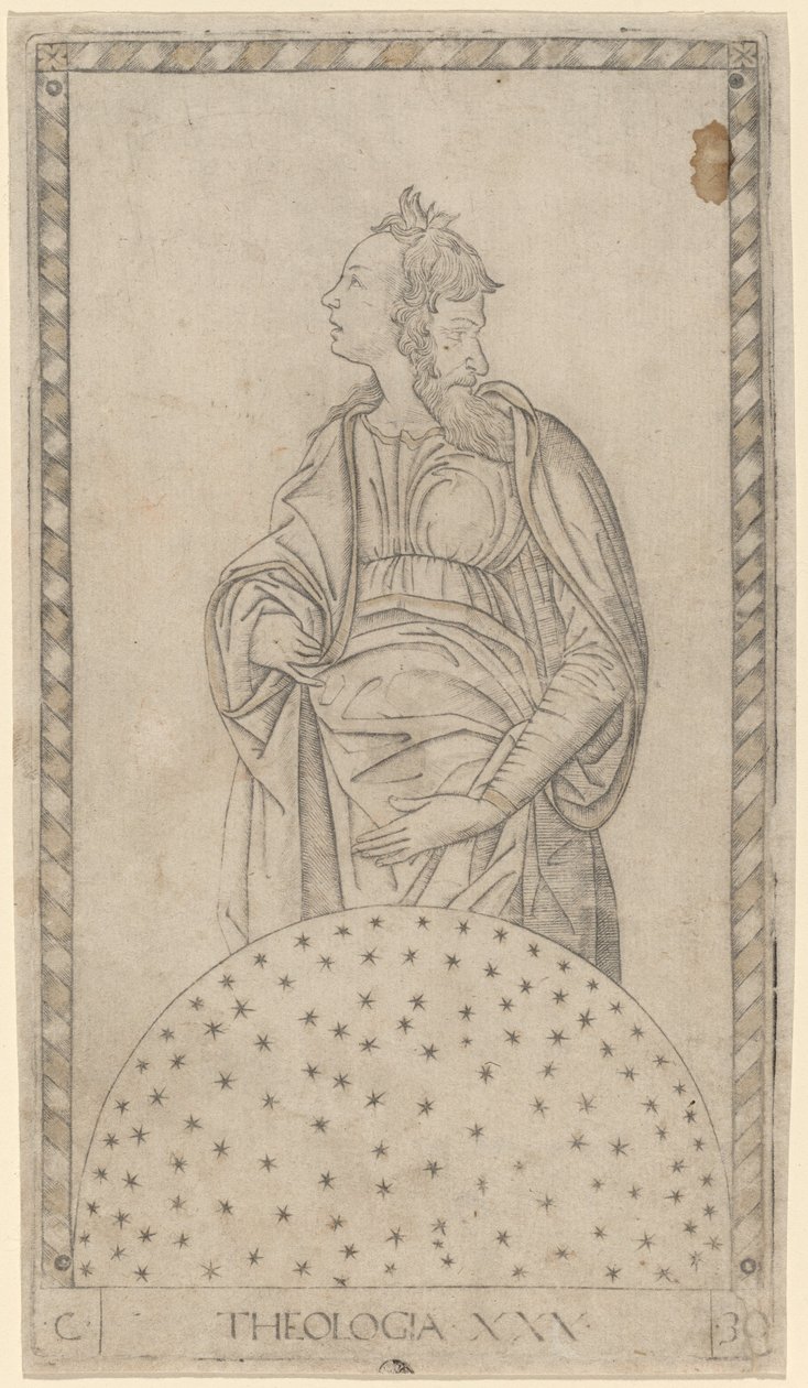 Teologi (teologi) af Master of the E Series Tarocchi