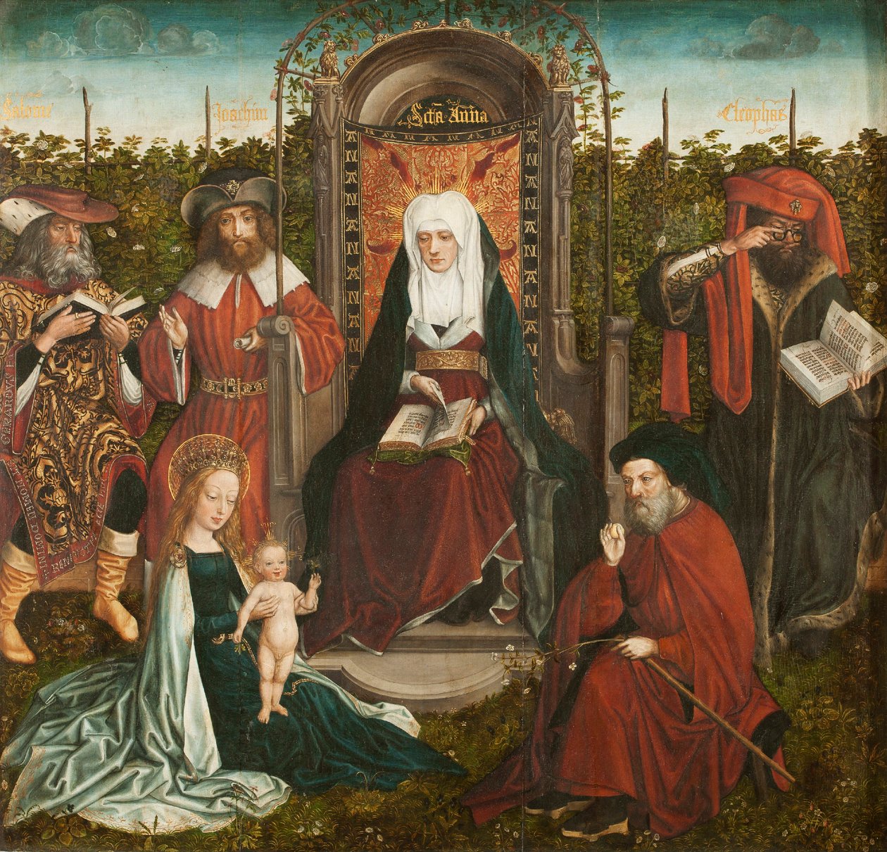 The Family of Saint Anne Triptykon, centralt panel, ca 1500-1510. af Master of the Family of Saint