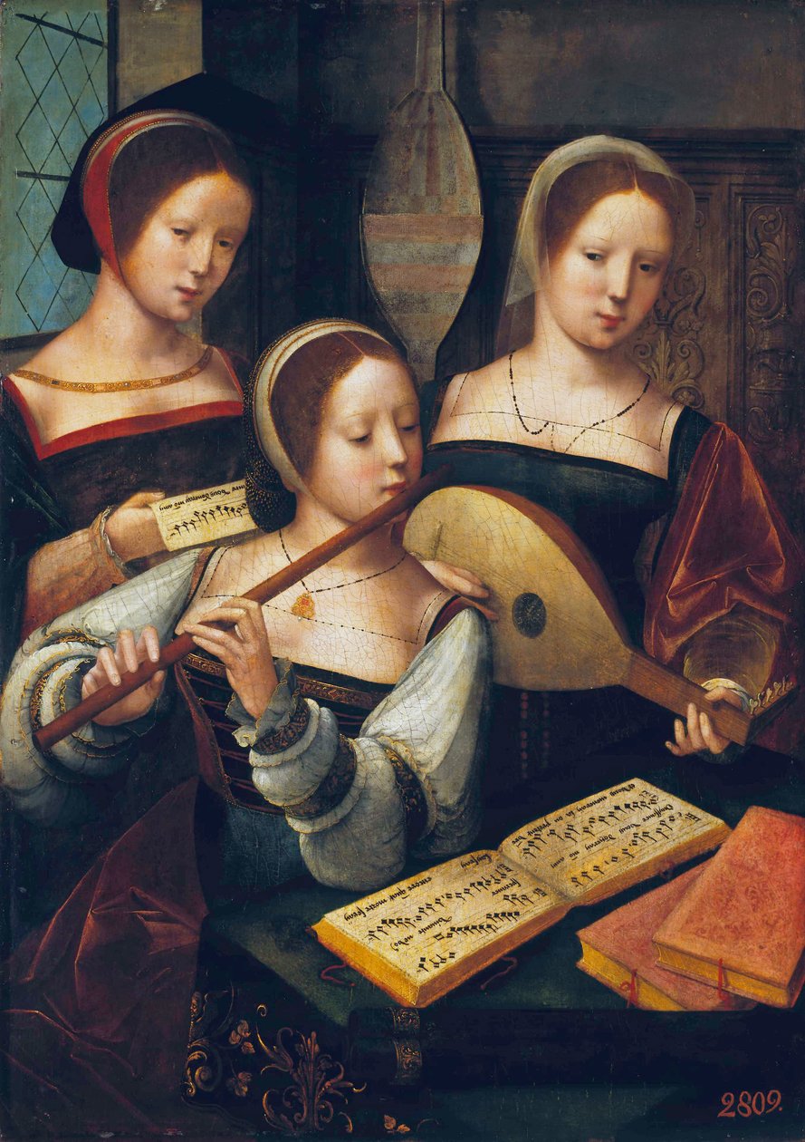 Hollandsk: Udøvende selskab Kvindelige musikere af Master of the Female Half Lengths