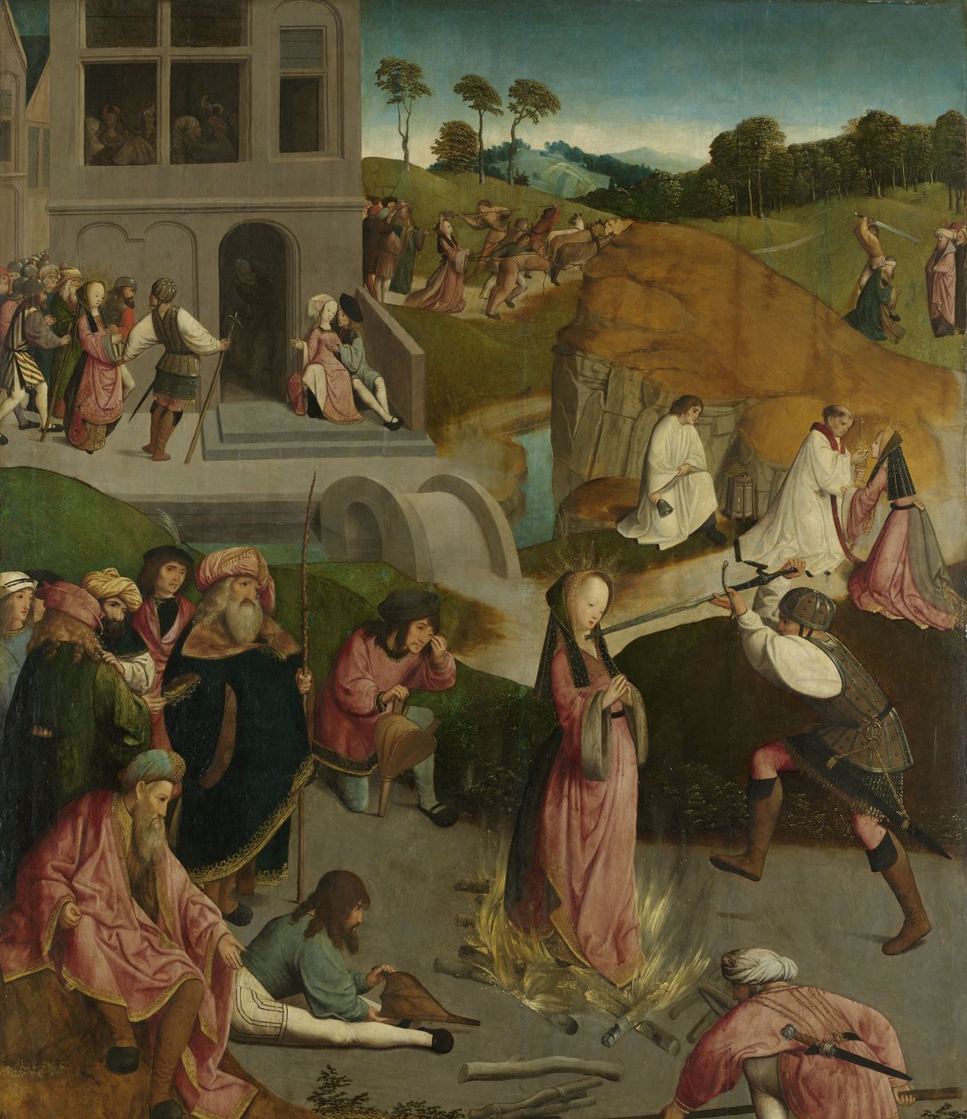 Saint Lucys martyrium Sankt Lucias martyrium af Master of the Figdor Deposition