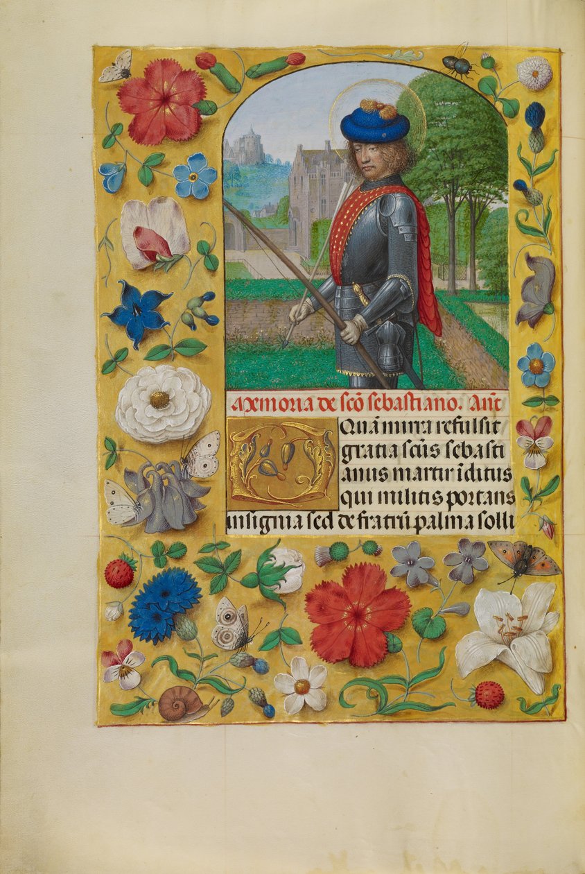 Sankt Sebastian af Master of the First Prayer Book of Maximilian