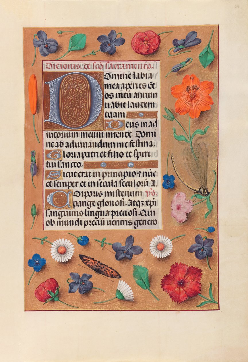 Timer for dronning Isabella den katolske, dronning af Spanien: Fol.44r, ca. 1500. af Master of the First Prayerbook of Maximillian