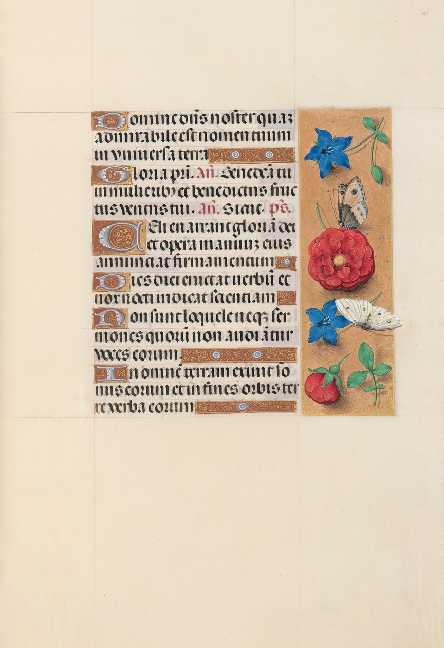 Dronning Isabella den katolske, dronning af Spaniens åbningstider: Fol. 101r, ca. 1500. af Master of the First Prayerbook of Maximillian